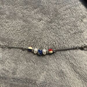 Silver charm bracelet